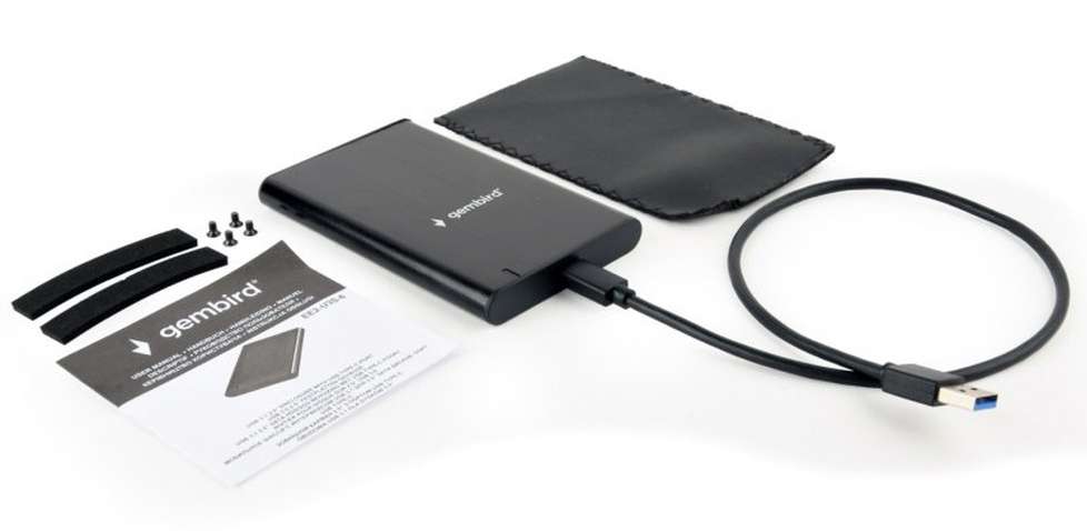 Кишеня зовнішня Gembird (EE2-U3S-6) для 2.5" SATA USB 3.1 Black