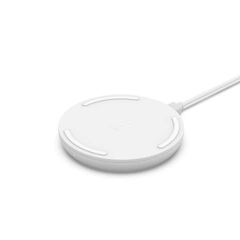 Зарядний пристрій USB Belkin Pad Wireless Charging Qi, 10W, no PSU, white (WIA001BTWH)