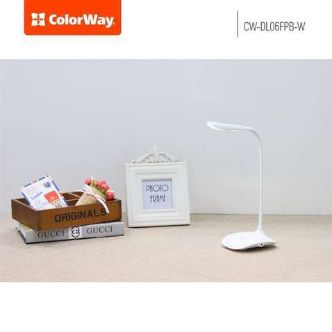 Лампа настільна LED ColorWay CW-DL06FPB-W White