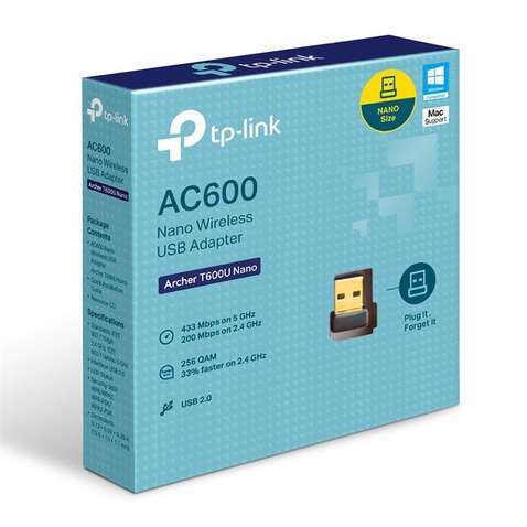 Безпровідний Wi-Fi адаптер TP-Link Archer T600U (AC600, mini)