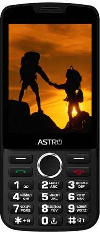 Мобільный телефон  Astro A167 Dual Sim Black; 3.2"