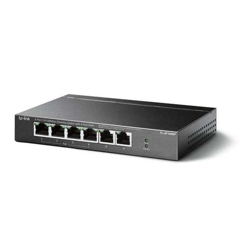 Комутатор  TP-Link TL-SF1006P (2хFE, 4xFE PoE+, max PoE 67W)