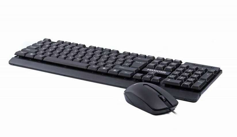 Комплект (Клавіатура + мишка)  Maxxter KMS-CM-01-UA USB Black