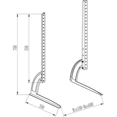 Кріплення для ТВ настільне  32-65"VESA200-800 CHARMOUNT TV011