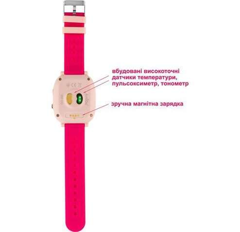 Дитячий смарт-годинник AmiGo GO005 4G WIFI Thermometer Pink; 1.44"