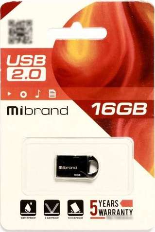 Флешка 16Gb USB 2.0 Mibrand Hawk (MI2.0/HA16M1B) Black