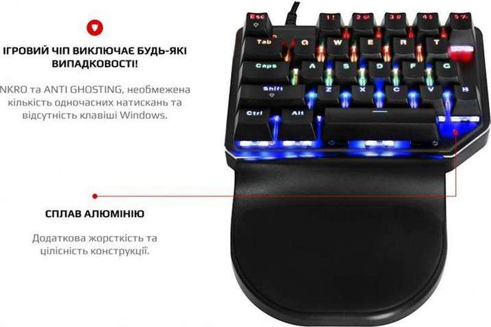 Клавіатура  Motospeed K27 Outemu Red (mtk27mr) Black USB