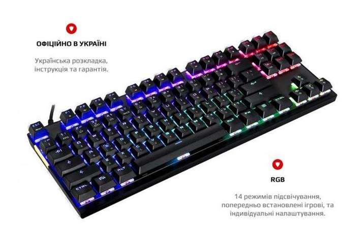 Клавіатура Motospeed K82 Outemu Blue (mtk82mb) Black USB