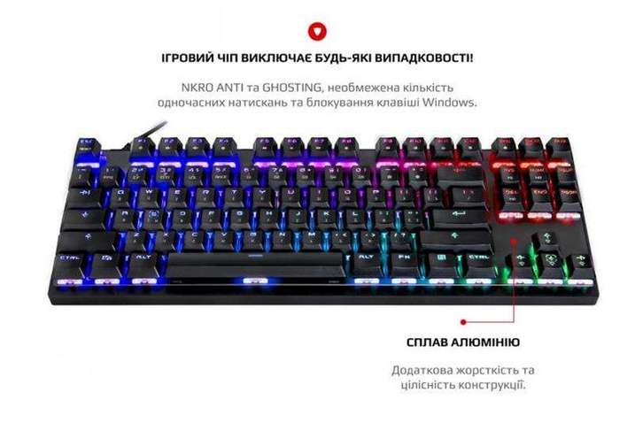 Клавіатура Motospeed K82 Outemu Blue (mtk82mb) Black USB