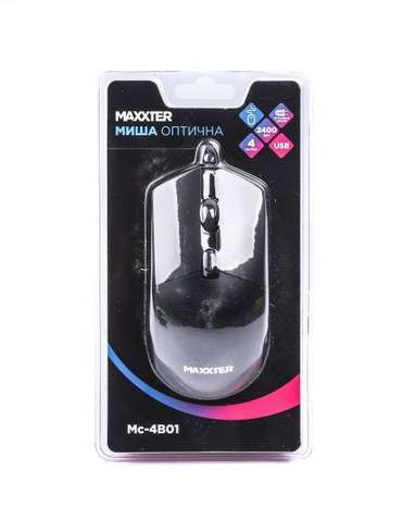 Мишка  Maxxter Mc-4B01 Black USB