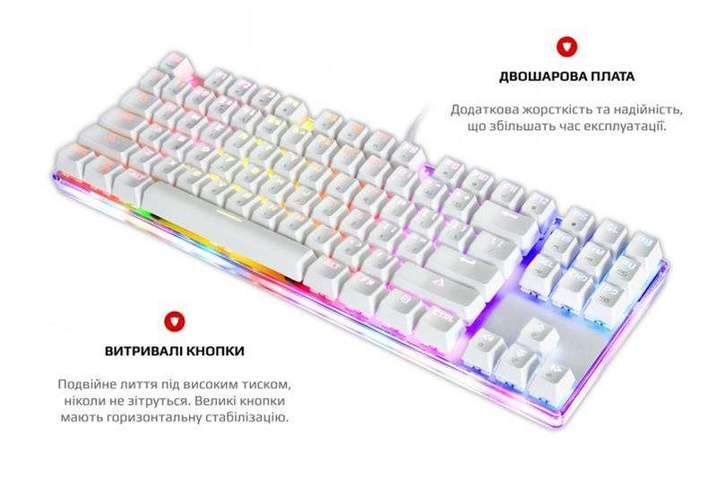 Клавіатура Motospeed K87S Outemu Blue (mtk87smb) White USB