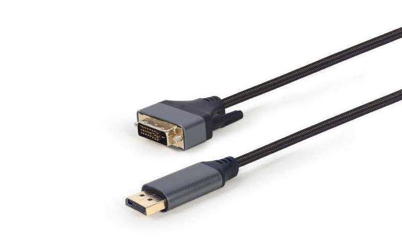 Кабель  Cablexpert (CC-DPM-DVIM-4K-6) DisplayPort-DVI, М/М, 1.8м, чорний