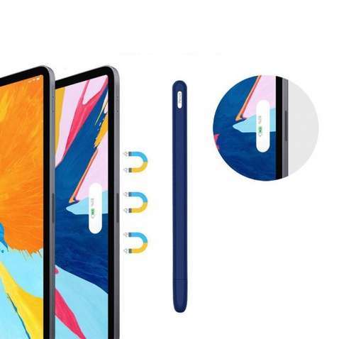 Чохол для стілуса  TPU Goojodoq Button Magnetic для стілуса Apple Pencil 2 Dark/Blue тех.пак (1005001784825742BD)