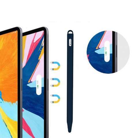 Чохол для стілуса TPU Goojodoq Hybrid Ear для стілуса Apple Pencil 2 Dark/Blue тех.пак (4001055094286DB)