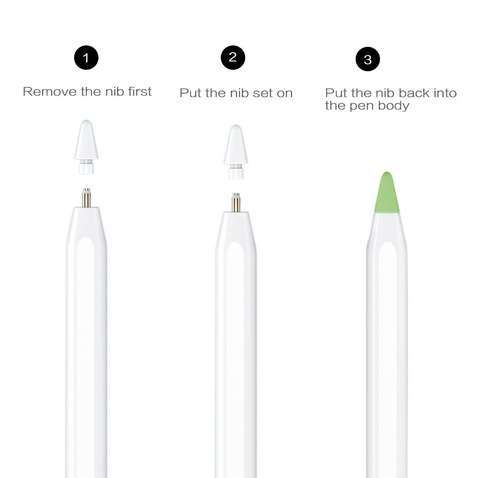 Чохол для наконечника стілуса TPU Goojodoq для наконечника стілуса Apple Pencil (1-2 покоління) (8шт) Black (100500183598507