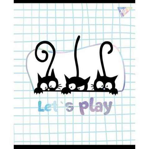 Зошит  Yes А5 Playful Kitties 24 аркуша клітка 5 дизайнів 10 шт (765234)