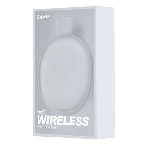 Бездротовий зарядний пристрій  Baseus Jelly 15W White (WXGD-02)