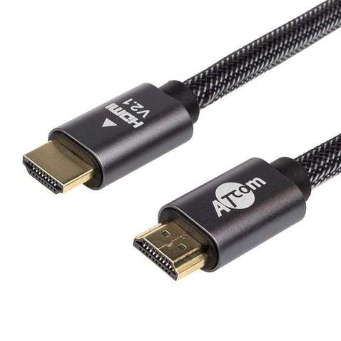 Кабель  Atcom (AT23730) Premium HDMI-HDMI ver 2.1, 4К, 20м, Black, пакет