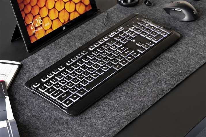 Клавіатура  2E KS120 White Backlight Ukr (2E-KS120UB) Black USB