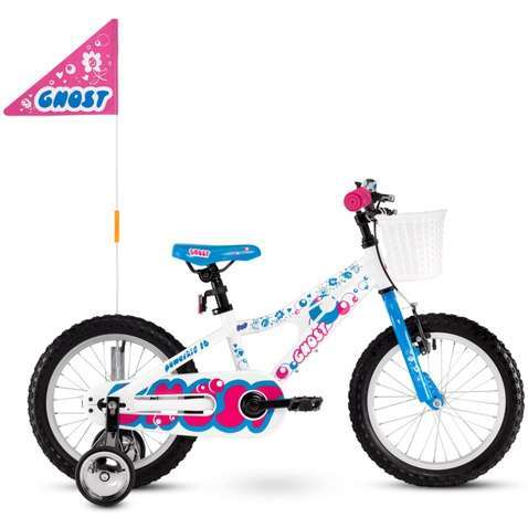 Дитячий велосипед Ghost Powerkid 16" 2021 біло-синьо-рожевий (18PK1008)