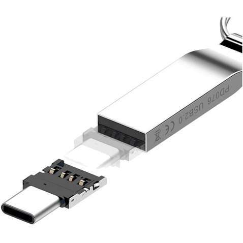 Адаптер OTG LAPARA USB 2.0 AM/CM Black (LA-OTG-TYPE-C-ADAPTOR)