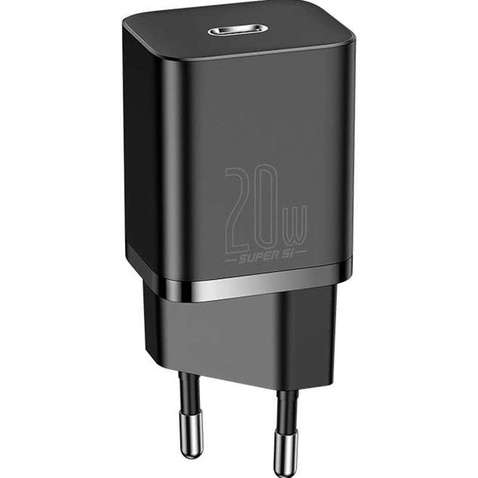 Зарядний пристрій мережевий Baseus (1USB-C) 20W Black (CCSUP-B01)