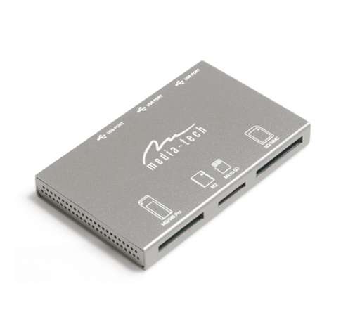 Кардридер Media-Tech MT5028 Silver з USB HUB