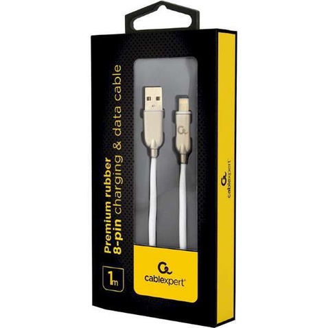 Кабель Lightning 1m USB 2.0 / Lightning Cablexpert преміум White (CC-USB2R-AMLM-1M-W)