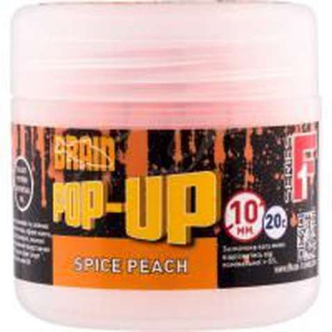 Бойл Brain fishing Pop-Up F1 Spice Peach (персик / спеції) 10 mm 20 gr (1858.02.10)