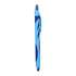 Ручка кулькова  автоматична 0,7 мм, з покриттям софт, блакитний корпус, синя, уп. 12 шт. H-Tone (JJ20