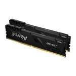 Модуль пам'яті для комп'ютера DDR4 16GB (2x8GB) 3200 MHz Fury Beast Black Kingston Fury (ex.HyperX) (KF432C16BBK2/16)