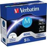 Диск BD Verbatim DL 100GB 4x Lifetime archival M-Disc 5шт Jewel (43834)