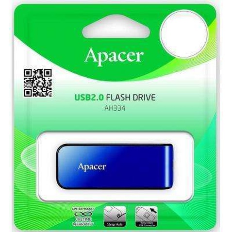 USB флеш накопичувач Apacer 32GB AH334 blue USB 2.0 (AP32GAH334U-1)