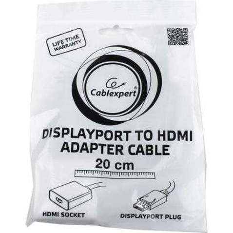 Перехідник DisplayPort to HDMI Cablexpert (A-DPM-HDMIF-002-W)