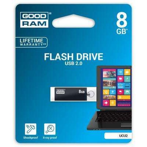 USB флеш накопичувач Goodram 8GB Cube Black USB 2.0 (UCU2-0080K0R11)