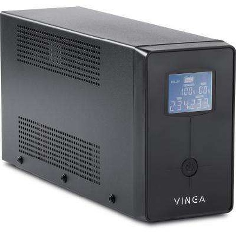 Пристрій безперебійного живлення Vinga LCD 600VA metal case (VPC-600M)