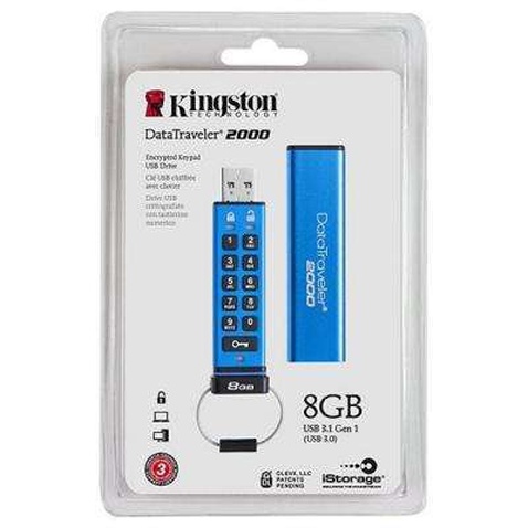 USB флеш накопичувач Kingston 8GB DataTraveler 2000 Metal Security USB 3.0 (DT2000/8GB)