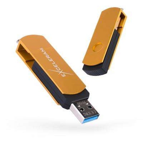 USB флеш накопичувач eXceleram 16GB P2 Series Gold/Black USB 3.1 Gen 1 (EXP2U3GOB16)