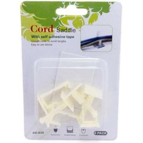 Тримач для кабелю Extradigital Cable Clips CC-935 (White) * 6 (KBC1726)