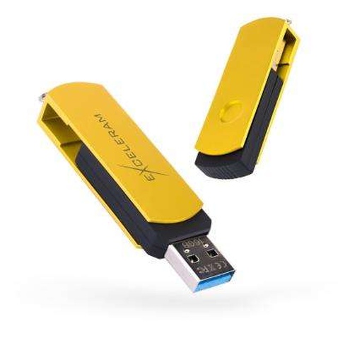 USB флеш накопичувач eXceleram 16GB P2 Series Yellow2/Black USB 3.1 Gen 1 (EXP2U3Y2B16)