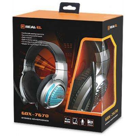 Навушники REAL-EL GDX-7670 Gun Metal