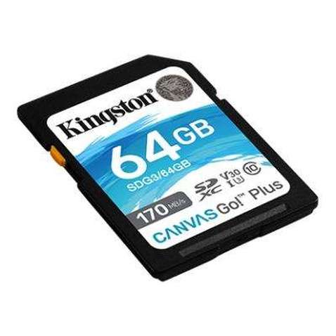 Карта пам'яті Kingston 64GB SDXC class 10 UHS-I U3 Canvas Go Plus (SDG3/64GB)