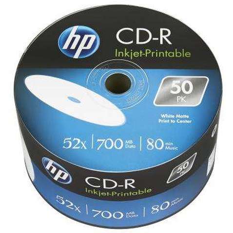 Диск CD HP CD-R 700MB 52X IJ PRINT 50шт (69301/CRE00070WIP-3)