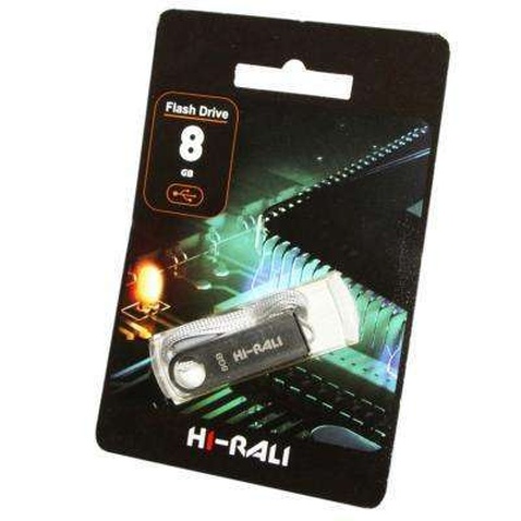 USB флеш накопичувач Hi-Rali 8GB Shuttle Series Silver USB 2.0 (HI-8GBSHSL)