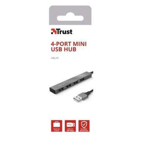 Концентратор Trust Halyx Aluminium 4-Port Mini USB Hub (23786_TRUST)