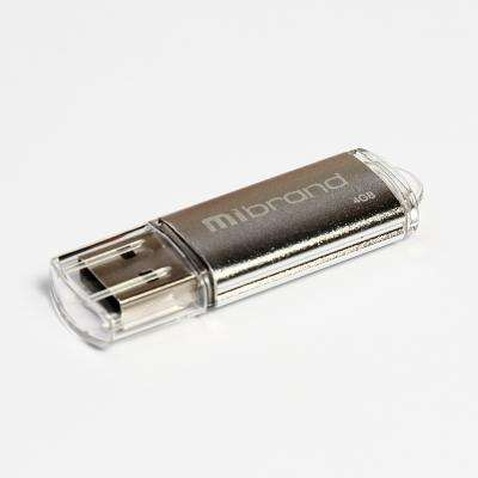 USB флеш накопичувач Mibrand 4GB Cougar Silver USB 2.0 (MI2.0/CU4P1S)