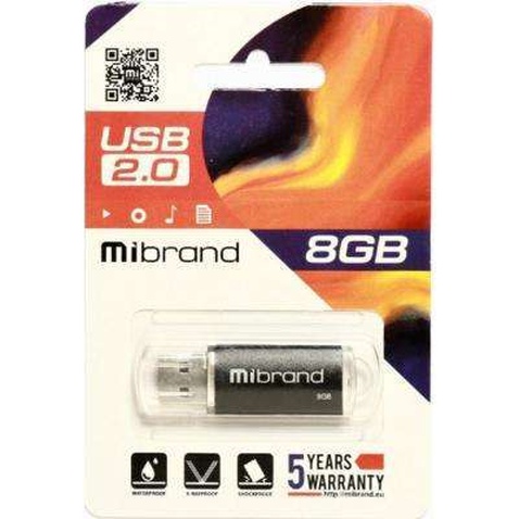 USB флеш накопичувач Mibrand 8GB Cougar Black USB 2.0 (MI2.0/CU8P1B)