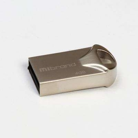 USB флеш накопичувач Mibrand 4GB Hawk Silver USB 2.0 (MI2.0/HA4M1S)