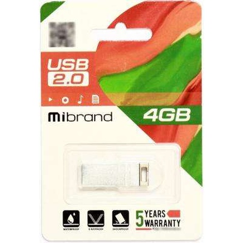 USB флеш накопичувач Mibrand 4GB Сhameleon Silver USB 2.0 (MI2.0/CH4U6S)