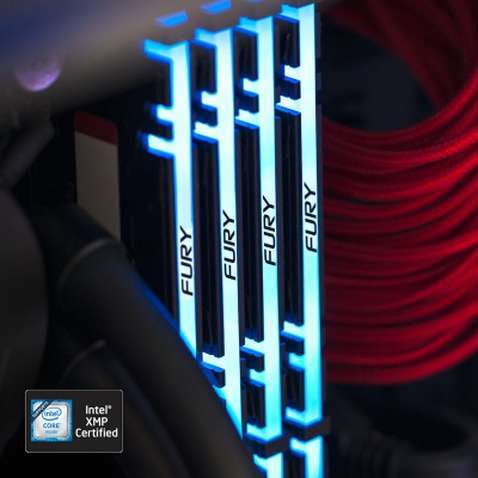 Модуль пам'яті для комп'ютера DDR4 32GB (2x16GB) 3200 MHz Fury Renegade RGB Kingston Fury (ex.HyperX) (KF432C16RB1AK2/32)